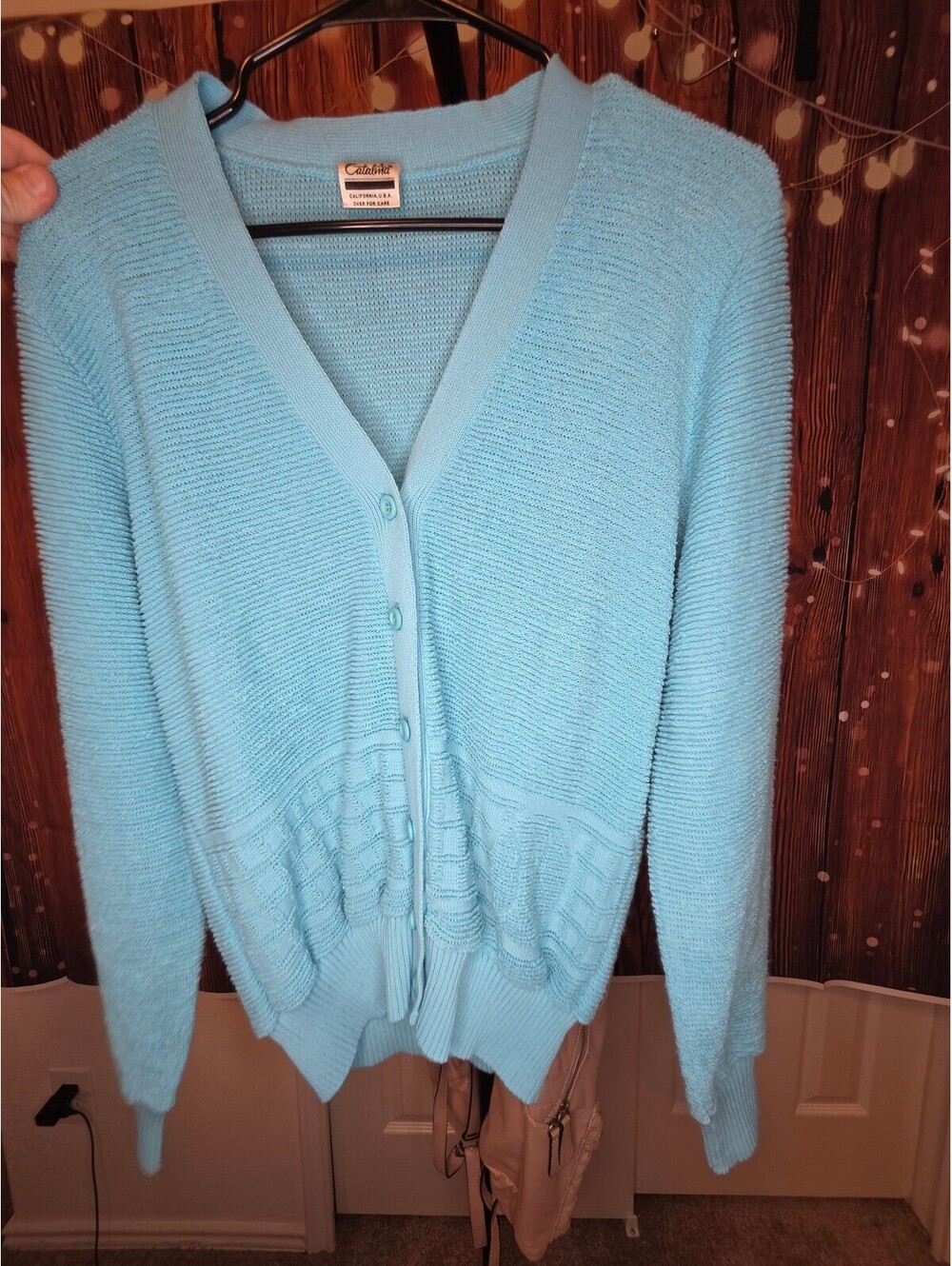 Catalina Light Blue Button-Up Cardigan Sweater